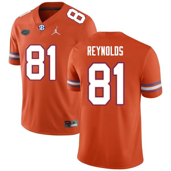 Men's NCAA Florida Gators Daejon Reynolds #81 Stitched Authentic Nike Orange College Football Jersey LCF3065FT